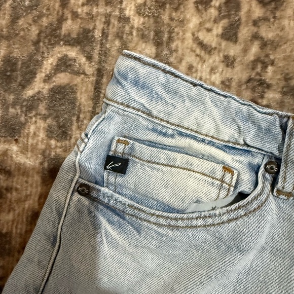 KanCan Blue High-Waisted Jean Shorts with Frayed Hem size 29 - Picture 6 of 8